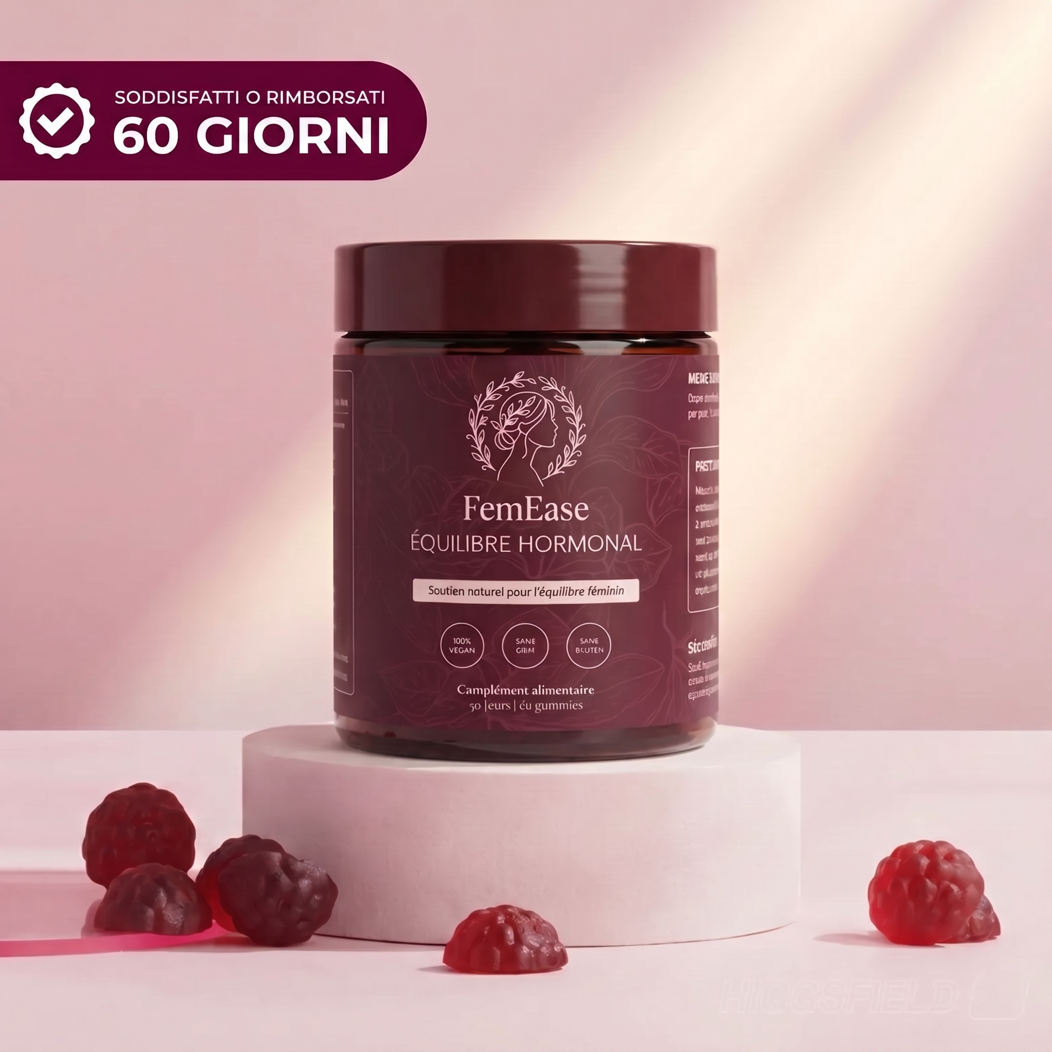 Gummies Equilibrio Ormonale FemEase — 60 giorni soddisfatti o rimborsati